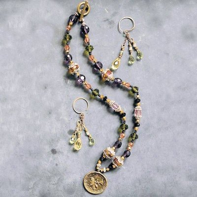 (image for) Josephine Gemstone Beaded Pendant Necklace