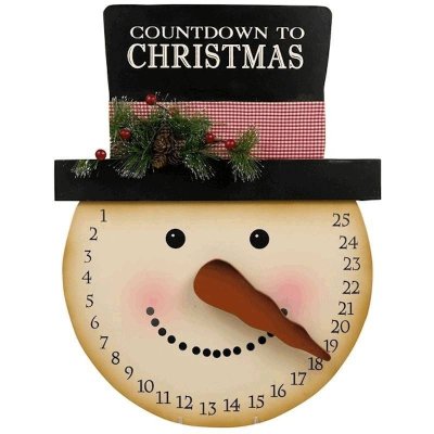 (image for) Countdown to Christmas Wood Snowman Sign