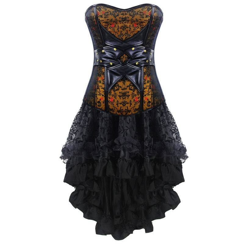 (image for) Desirable Witch Queen Corset Dress Set with Long Skirt