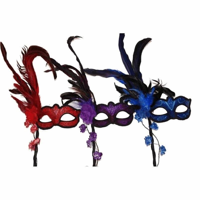 (image for) Floral Venetian Carnival Mask on a Stick