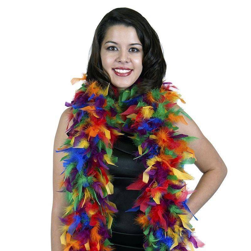 (image for) Rainbow Color Lusciously Thick Feather Boa