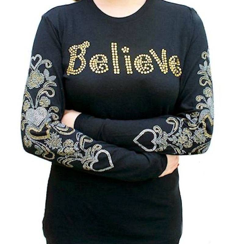 (image for) Believe Rhinestone Shirt by Sabrina Barnett
