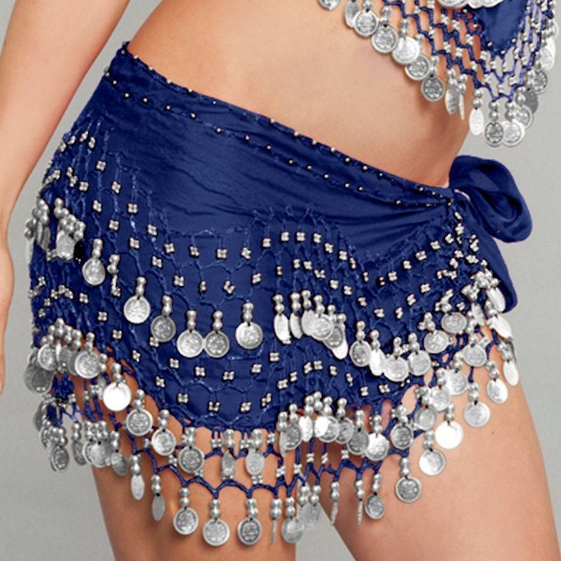 (image for) Silver Coin Hip Scarf Belly Dance Costume