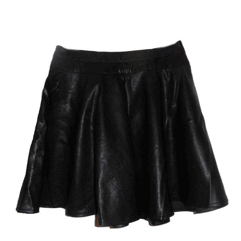 (image for) A Sensual Siren Black Leather Full Skirt