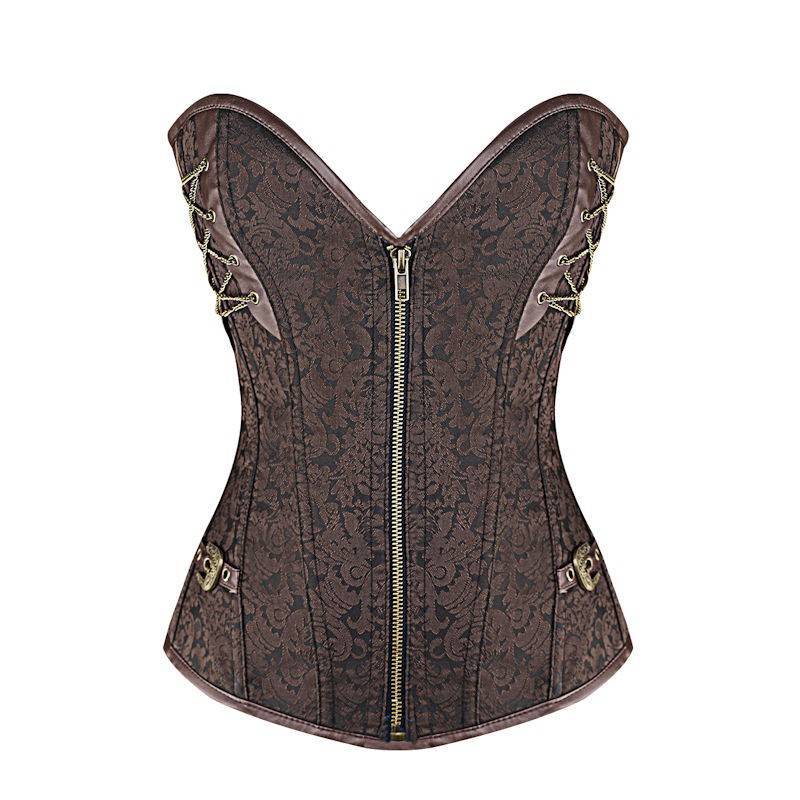 (image for) Steam Punk Chic Steel Boned Corset Also Plus Sizes