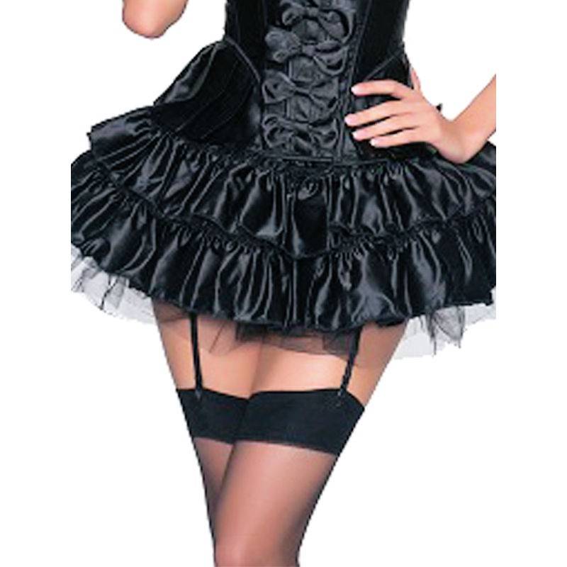 (image for) Ballerina Black Satin Tutu Skirt with Tulle Petticoat