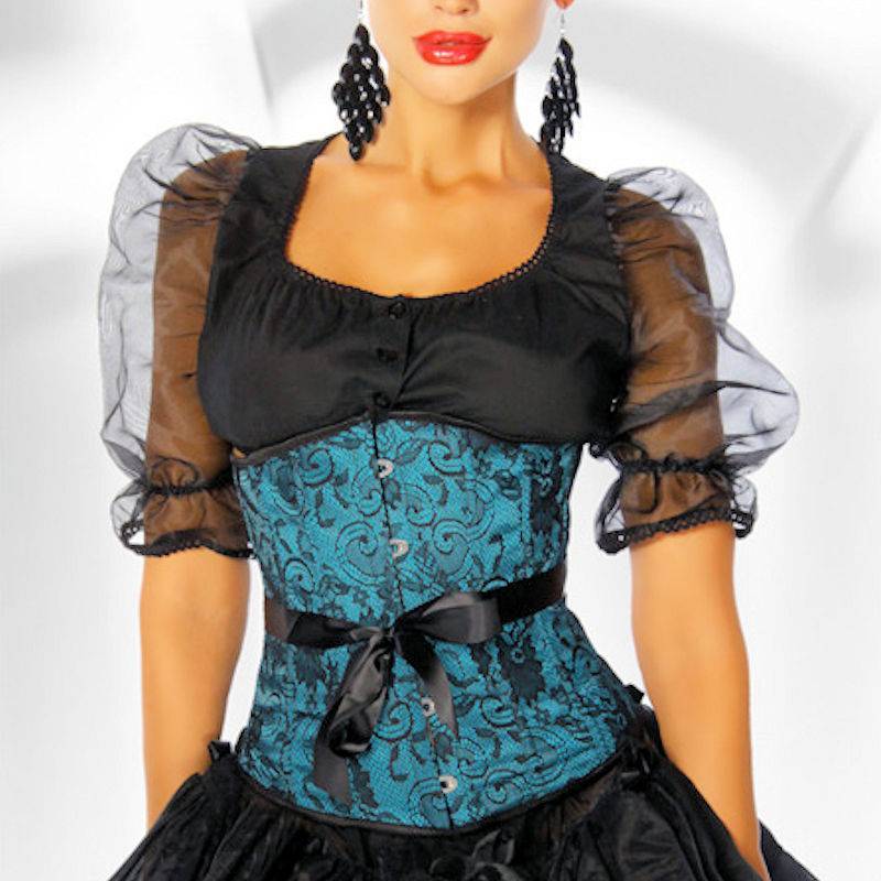 (image for) Teal Temptress Underbust Corset