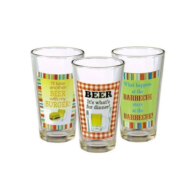 (image for) Summer Barbecue Beer Glass by Grasslands Road