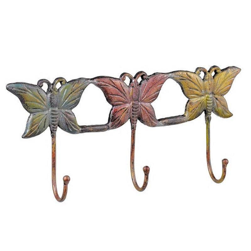 (image for) Butterfly Figurine Cast Iron Wall Hook