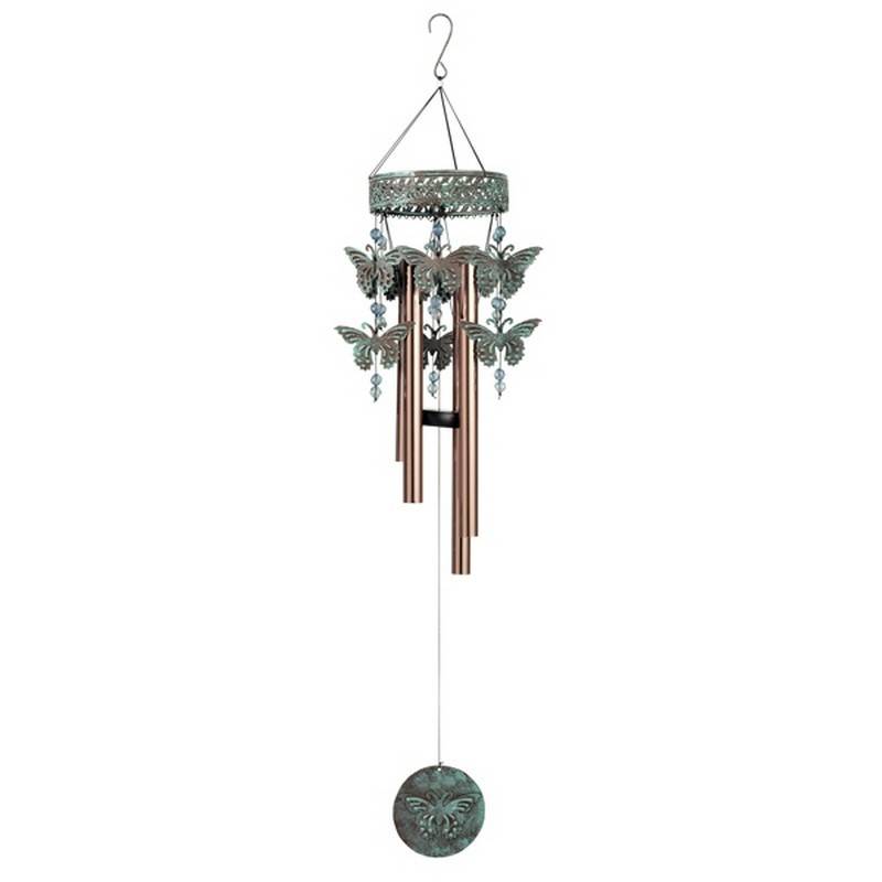 (image for) Butterfly Figurine Wind Chime Hanging Garden Ornament