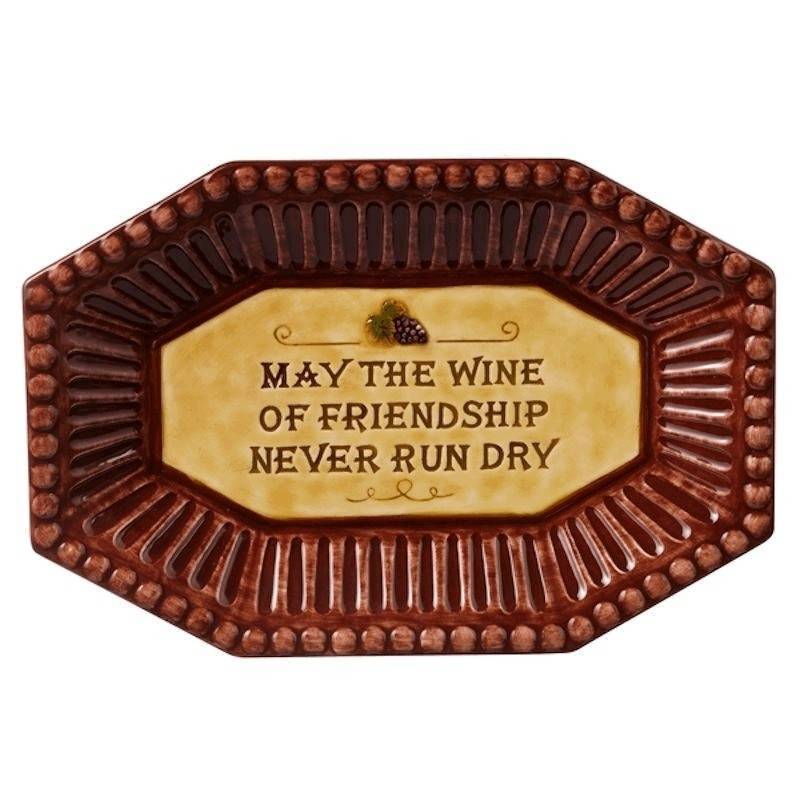 (image for) Cheese Serving Plate with Grape Design and Wine Toast