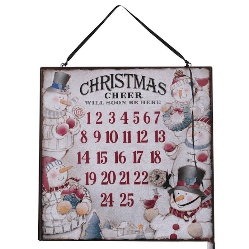 (image for) Snowman Christmas Cheer Count Down Sign