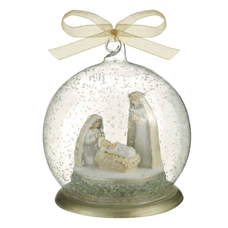 (image for) Gifts of Glory Nativity Under Glass Christmas Ornament