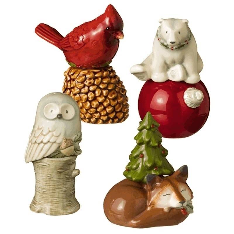 (image for) Animal Figurine Christmas Salt & Pepper Set