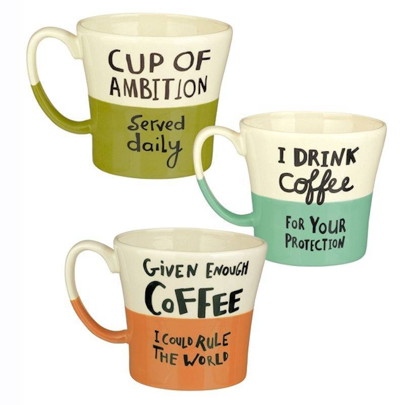 (image for) Funny Saying Half Dipped Coffee Mug Offered in 3 Styles