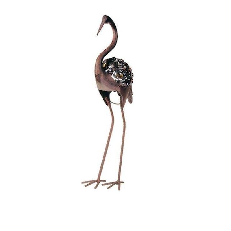 (image for) Beaded Crane Bird Garden Figurine by Grasslands Road