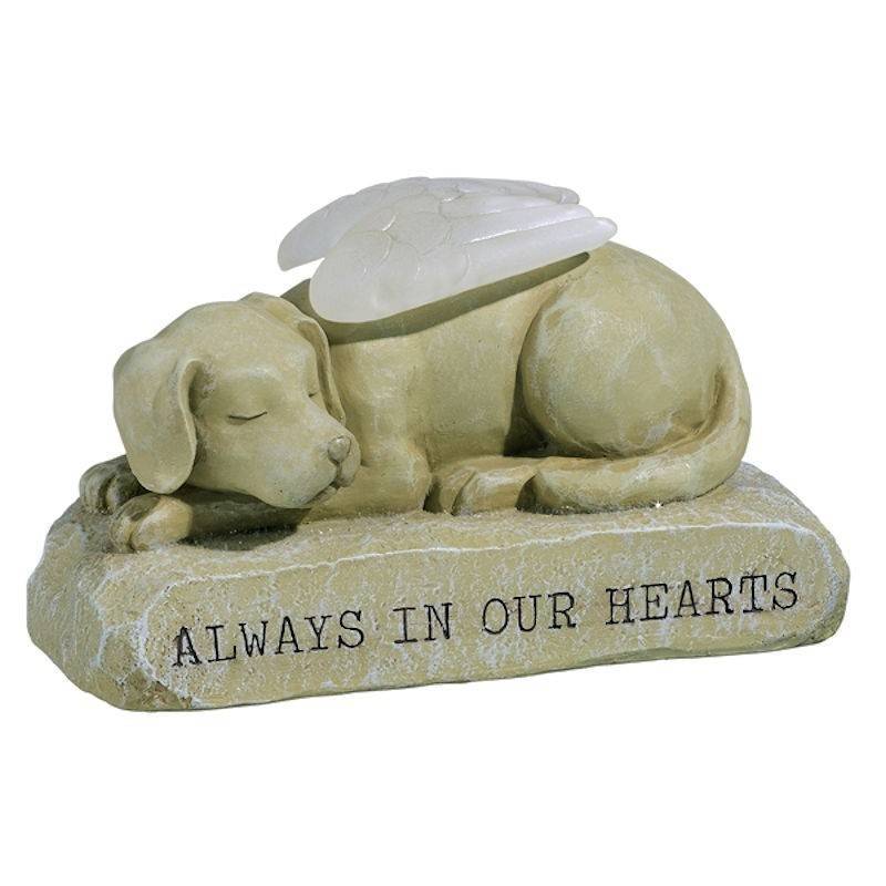 (image for) Dog Angel Figurine Pet Memorial with Light Up Wings