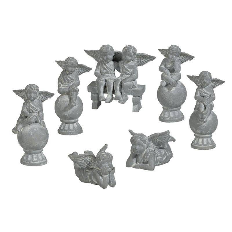 (image for) Cherub Statues Fairy Garden Figurines Set of 7