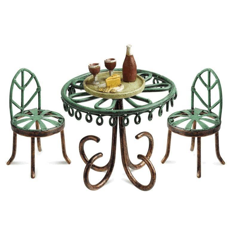 (image for) Bistro Table & 2 Chairs Figurine Set Fairy Garden Furniture
