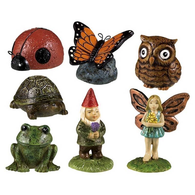 (image for) Terrarium Figurines Set of 7 for Fairy Garden