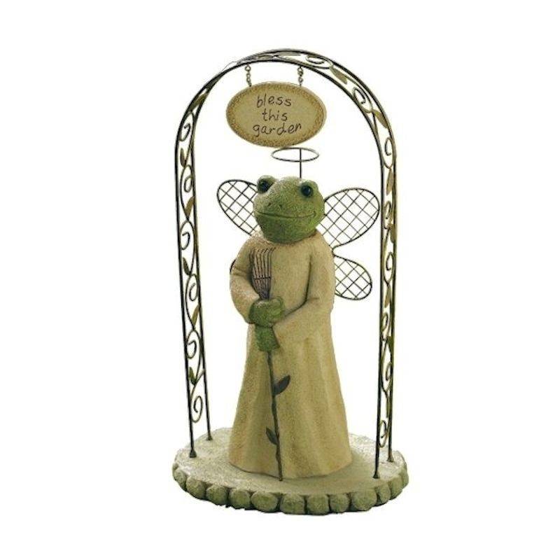 (image for) Frog Angel with Arbor Garden Figurine by Grasslands Road