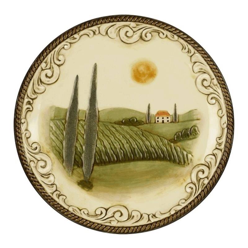 (image for) Italian Style Serving Plate & Metal Easel Stand