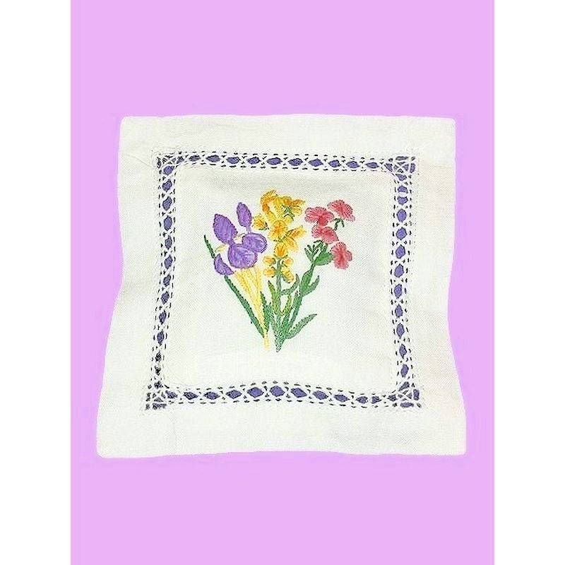 (image for) Spring Floral Bouquet Handmade Linen Sachet Pillow