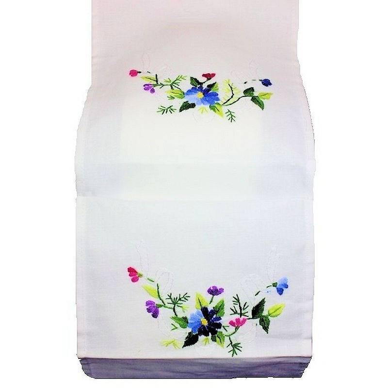 (image for) Flower Garland Handmade Linen Toilet Paper Holder