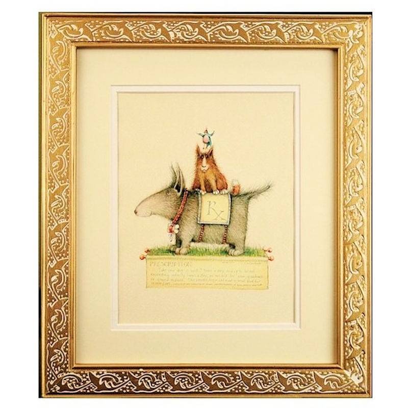 (image for) Terrier Carrier Benefits of Pet Ownership Framed Fantasy Art
