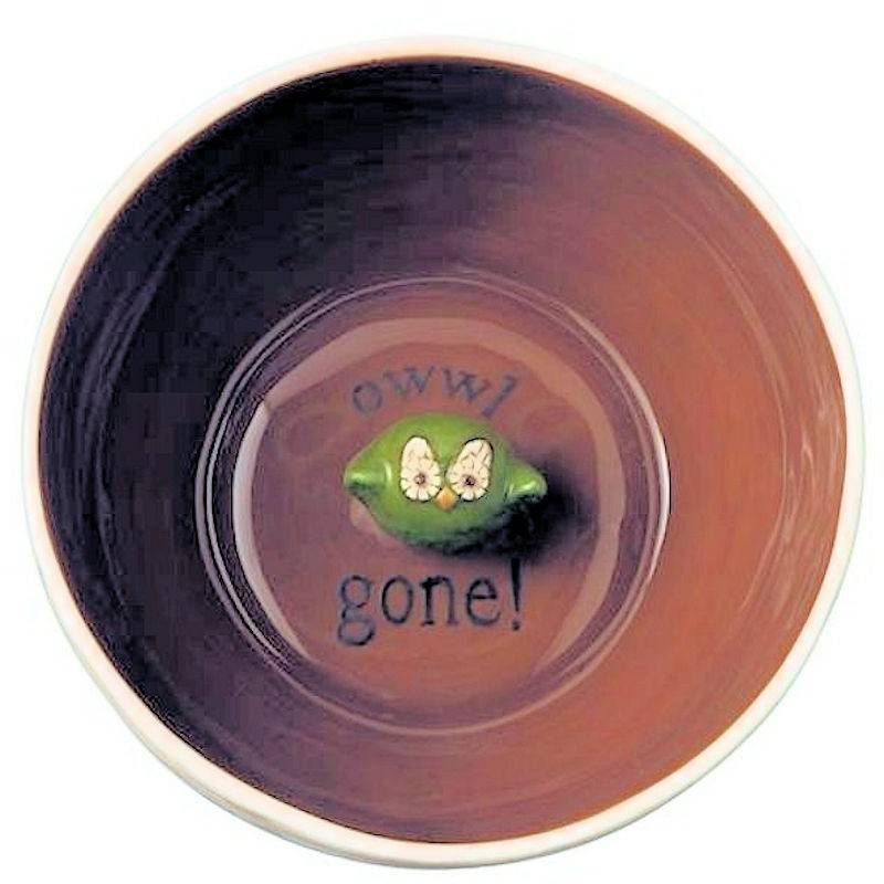 (image for) Crimson Hollow Peek-a-boo Owl Figurine Serving Bowl
