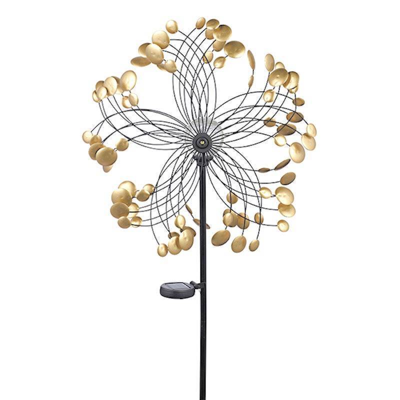 (image for) Spinning Solar Star Pinwheel Lighted Garden Stake