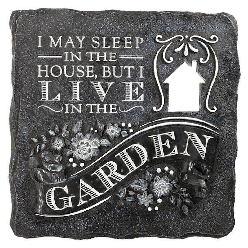 (image for) Live in the Garden Stepping Stone or Garden Sign