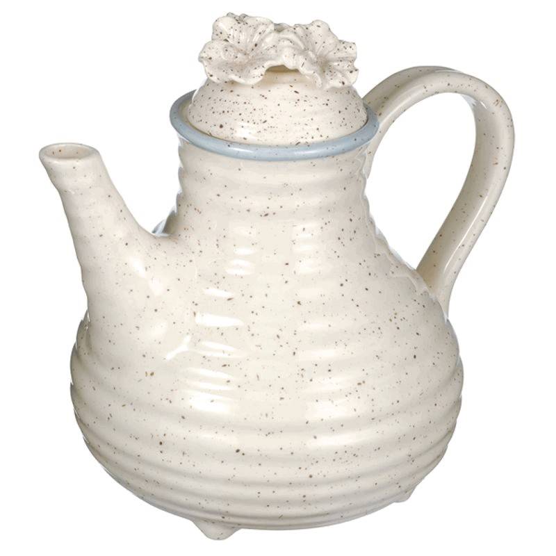 (image for) Pottery Style Footed Ceramic Teapot by Grasslands Road