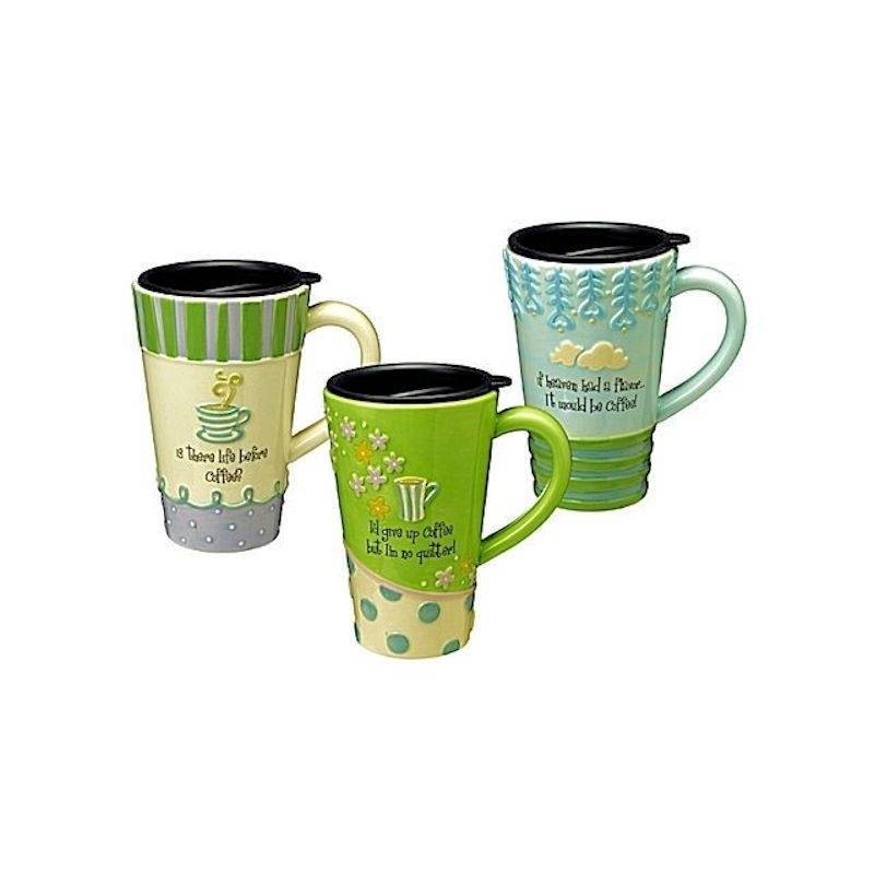(image for) Funny Saying Ceramic Travel Coffee Mug