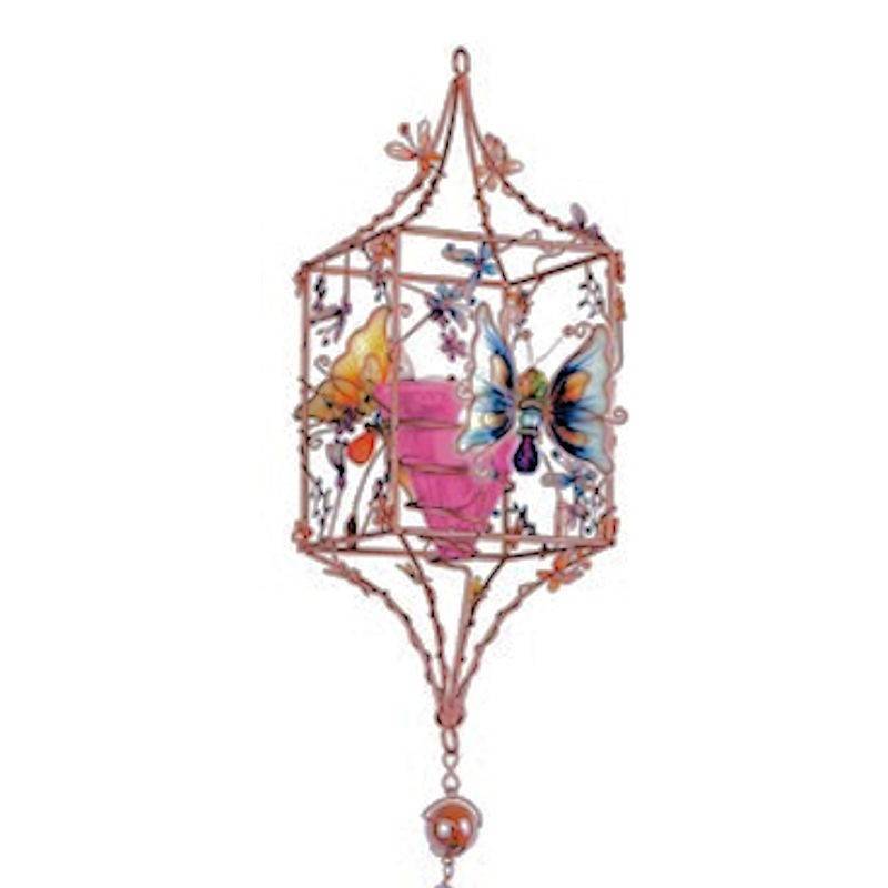 (image for) Butterfly Candle Holder Wind Chime Garden Ornament