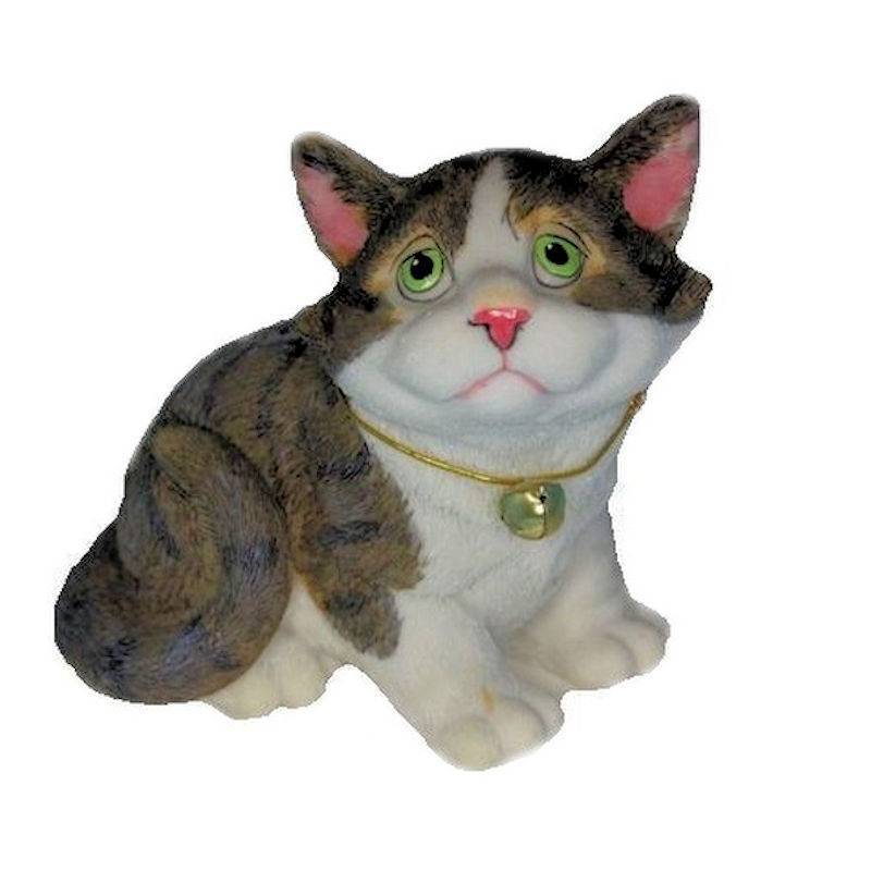(image for) New Bell Grey Tabby Cat Figurine