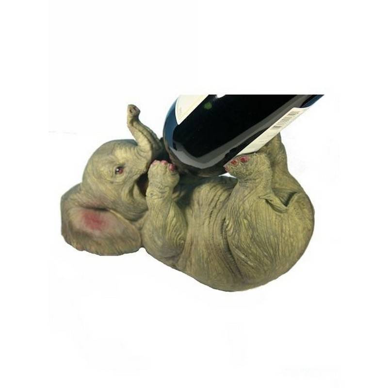 (image for) Elephant Figurine Wine Holder
