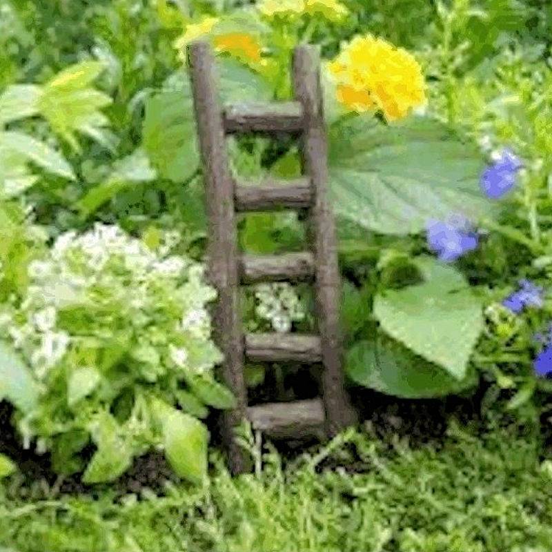 (image for) Ladder Fairy Garden Figurine