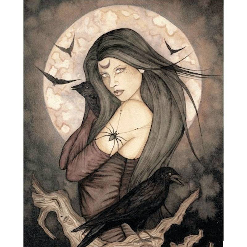 (image for) All Hallows Eve Witch Fantasy Art by Jessica Galbreth