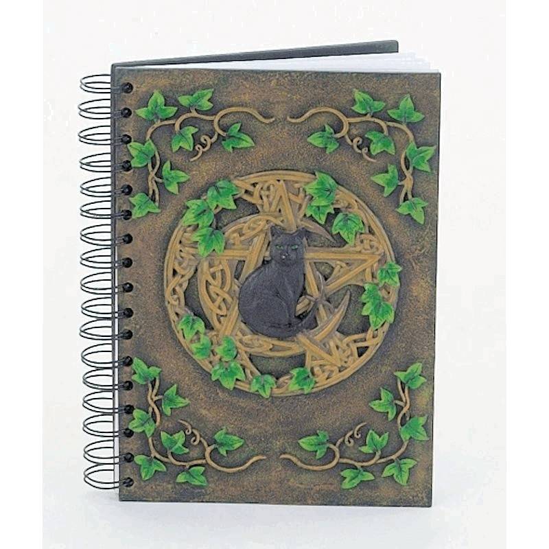 (image for) Magic Black Cat Spell Book Ceramic Cover Journal