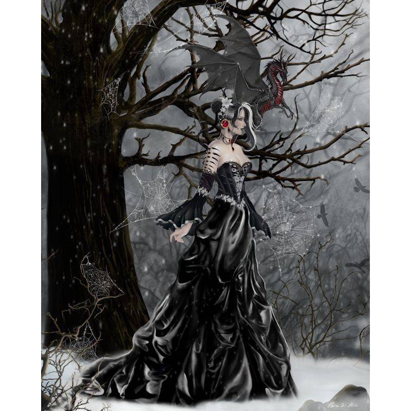 (image for) Queen of Shadows Fairy Fantasy Art by Nene Thomas