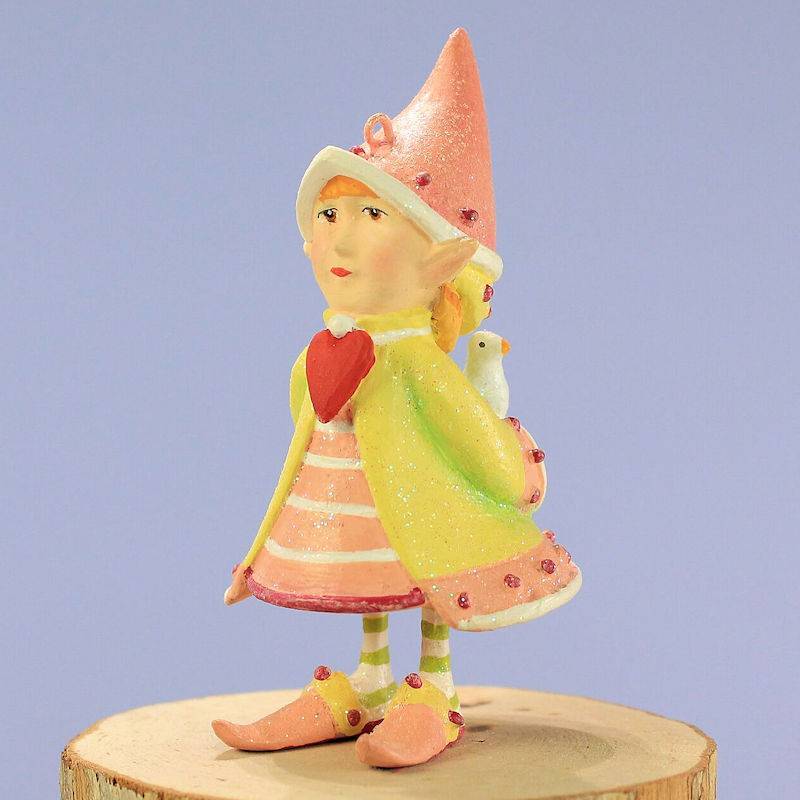 (image for) Dash Away Cupid Heart Elf Mini Ornament