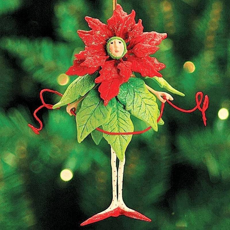 (image for) Poinsettia Fairy Large Ornament by Patience Brewster