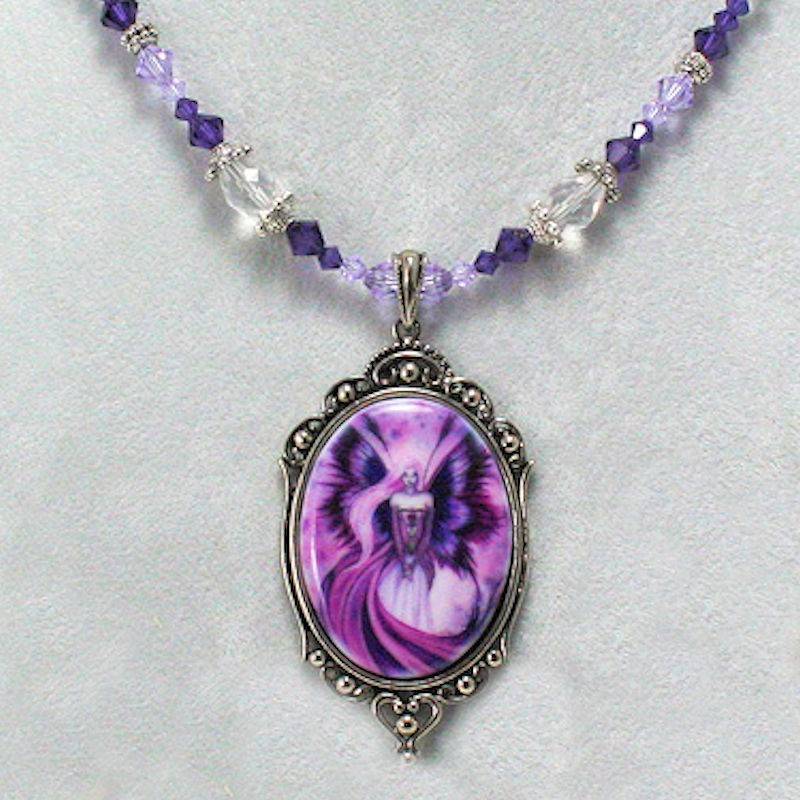 (image for) Thistle Queen Fairy Necklace by Amy Brown