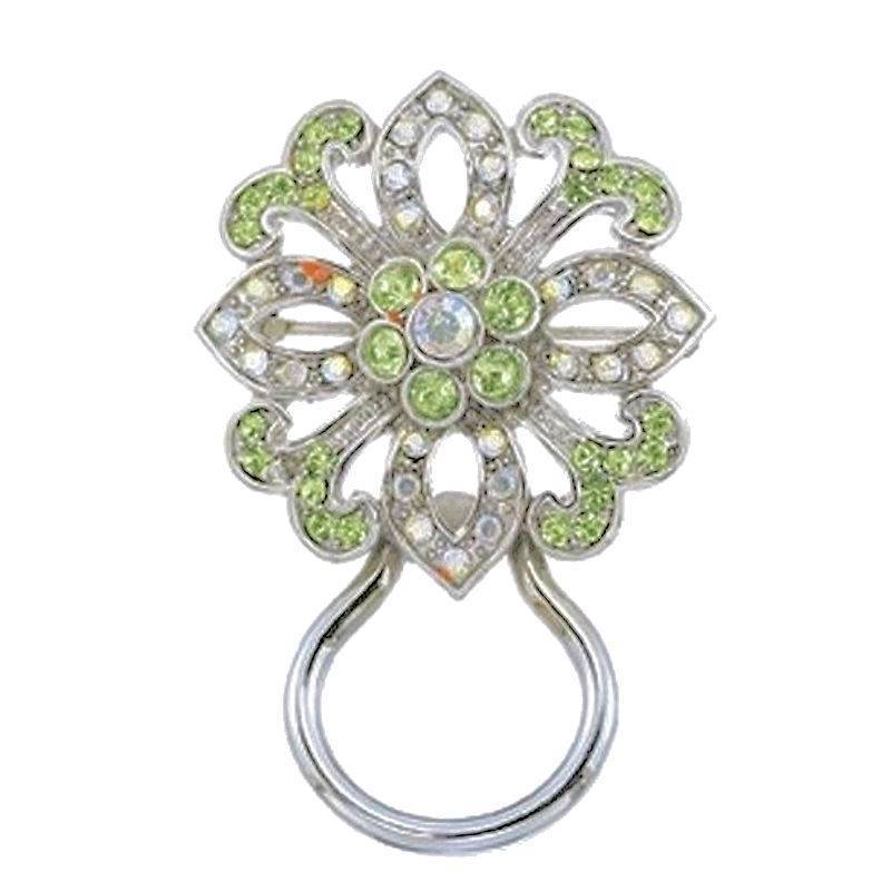 (image for) Crystal Snowflake Eye Glass Holder Brooch or Lapel Pin