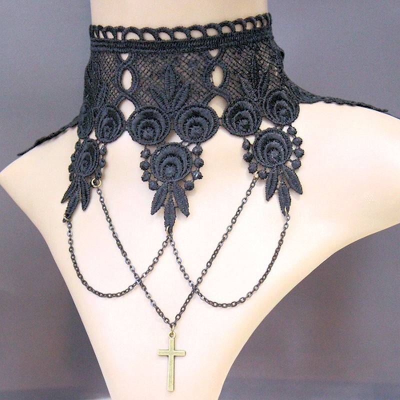 (image for) Black Elegance Vintage Lady Choker Necklace
