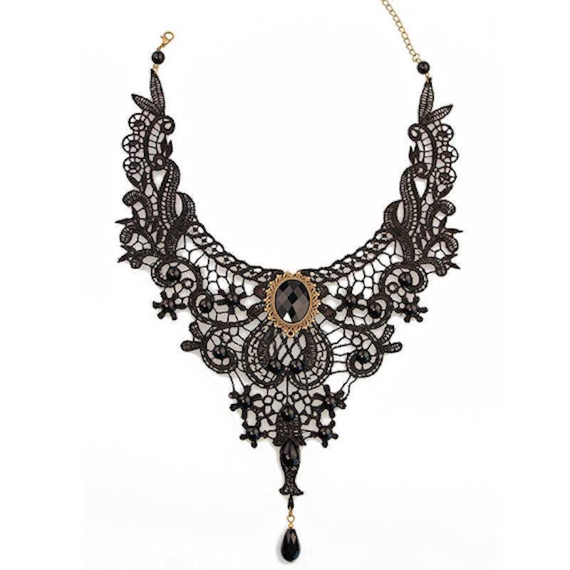 (image for) Victorian Collar with Charms Choker Necklace