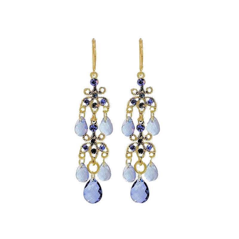 (image for) Blue Dazzle Chandelier Earrings by I Love Bracelets