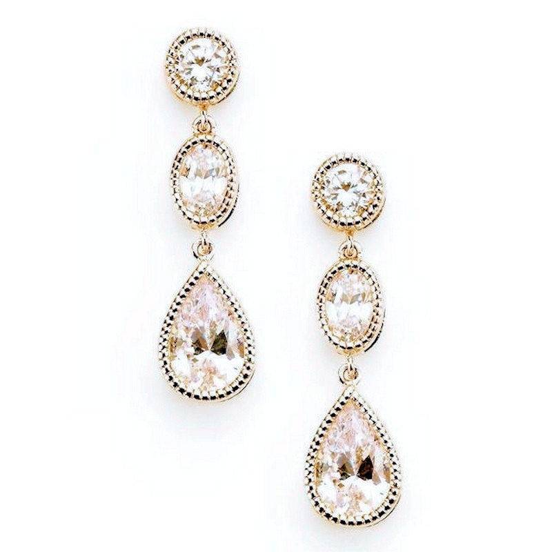 (image for) Bridal Earrings Elegant Drops by Spring Street Designs