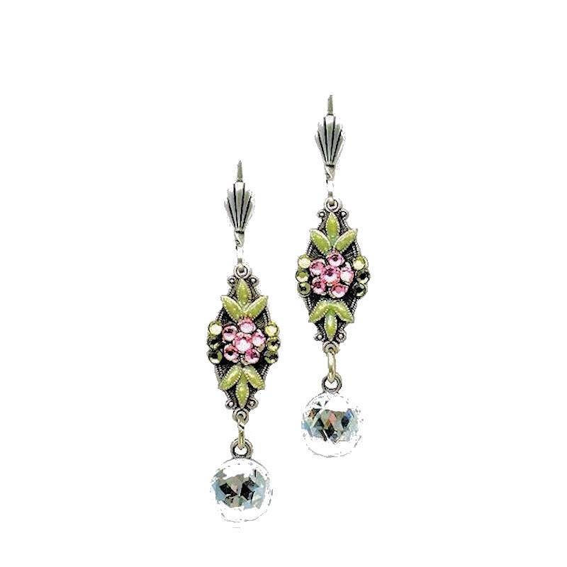 (image for) Crystal Droplet Flowers Chandelier Earrings by Anne Koplik